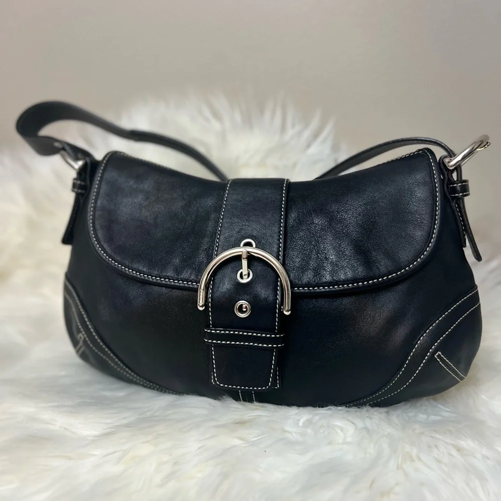 Vintage Coach 9248 Medium
Black Soho Y2K Leather Shoulder Bag EXCELLENT - Picture 2 of 13